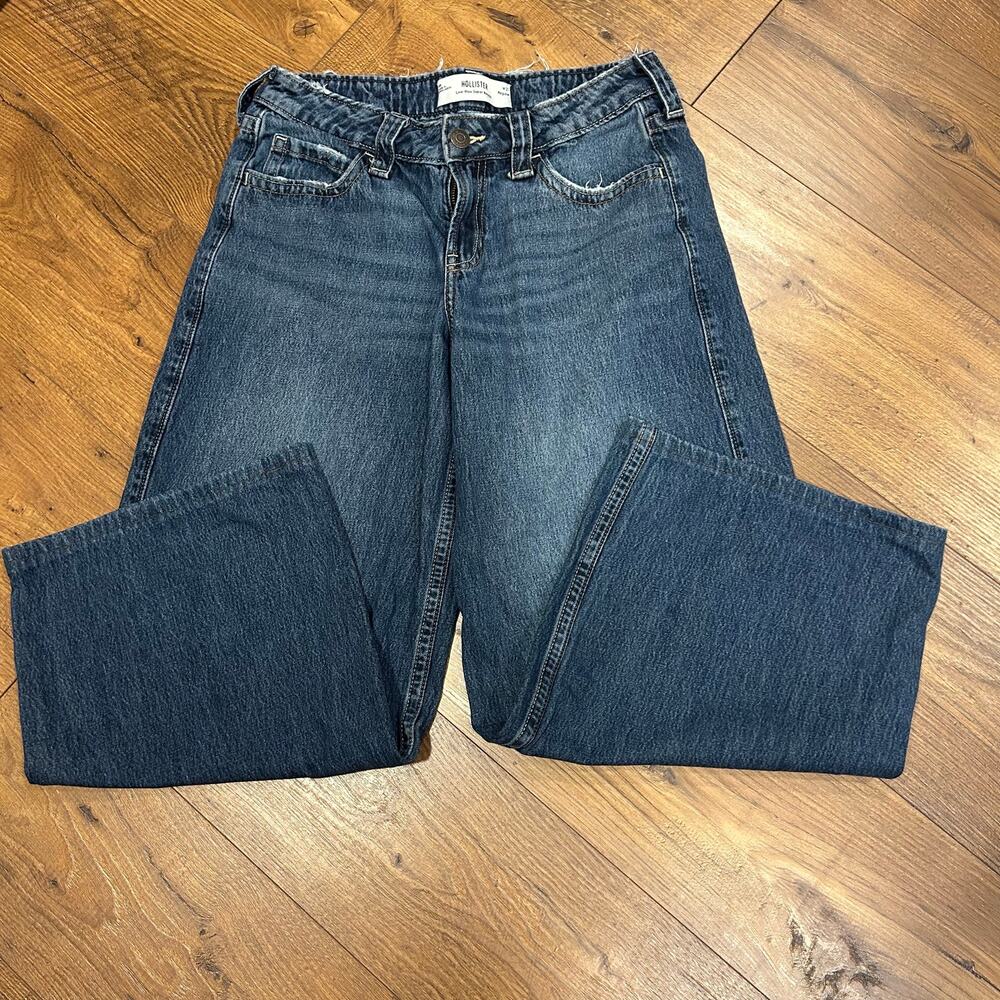HOLLISTER Sz 27 Womens Low Rise Super Baggy Wide Leg Jeans Staple Y2K Skater